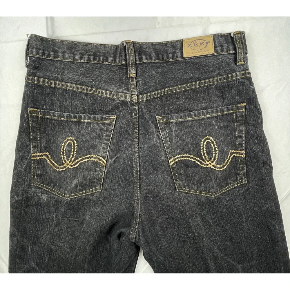 VINTAGE ZEEP MENS JEANS 38X32 DARK WASH STRAIGHT LEG THAILAND DENIM PANTS